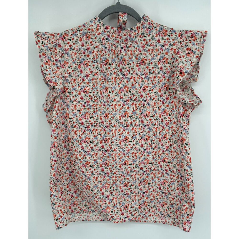 Floral Ruffle Sleeve Blouse